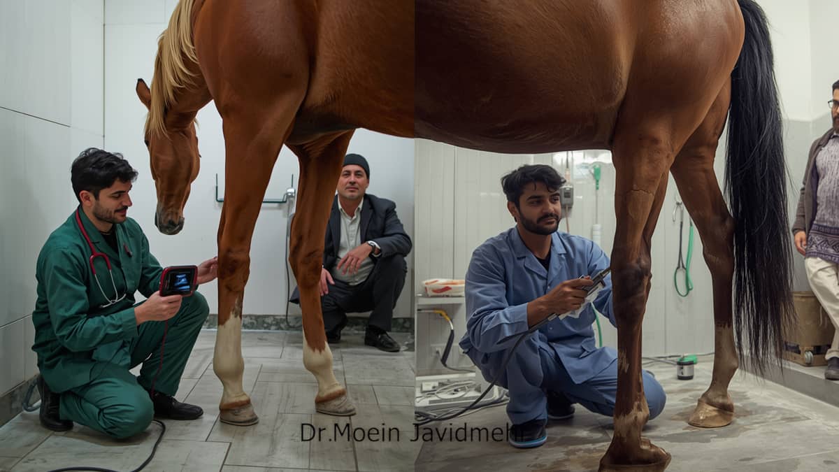 درمان لنگی اسب با سونوگرافی در کلینیک دامپزشکی سیرجان